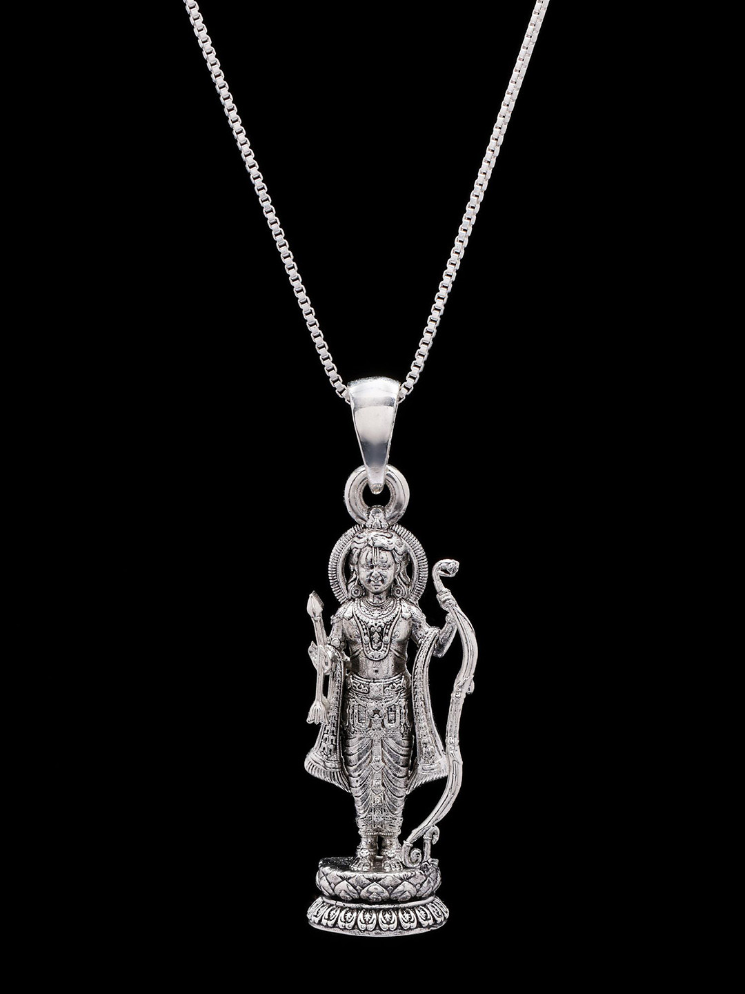 Exotic India Sterling Silver Quirky Ram Lalla Pendant
