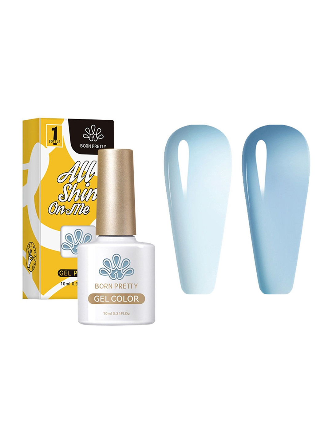 BORN PRETTY Long Lasting Jelly Gel Nail Polish - 10 ml - Blue JN36