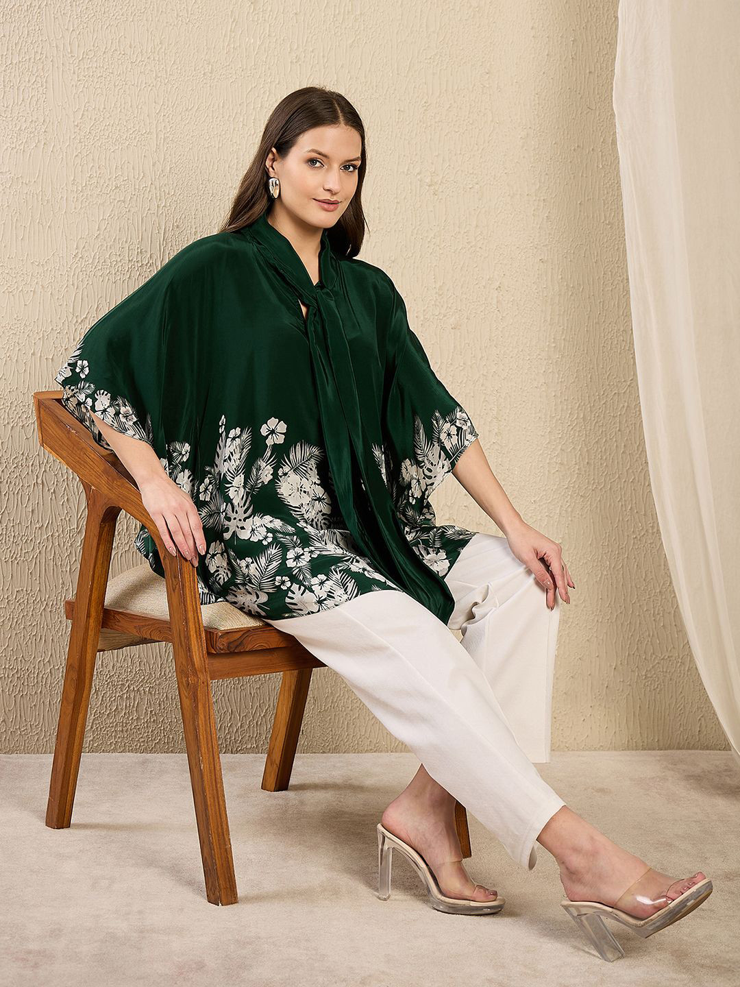 First Resort by Ramola Bachchan Women Printed Tie-Ups Tunic