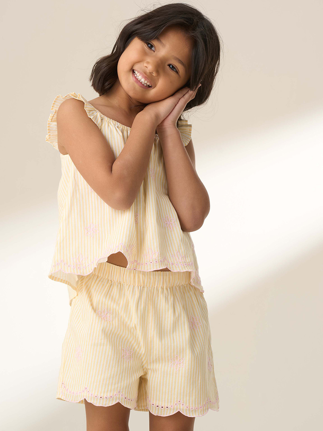 Angel & Rocket Broderie Pure Cotton Short Set