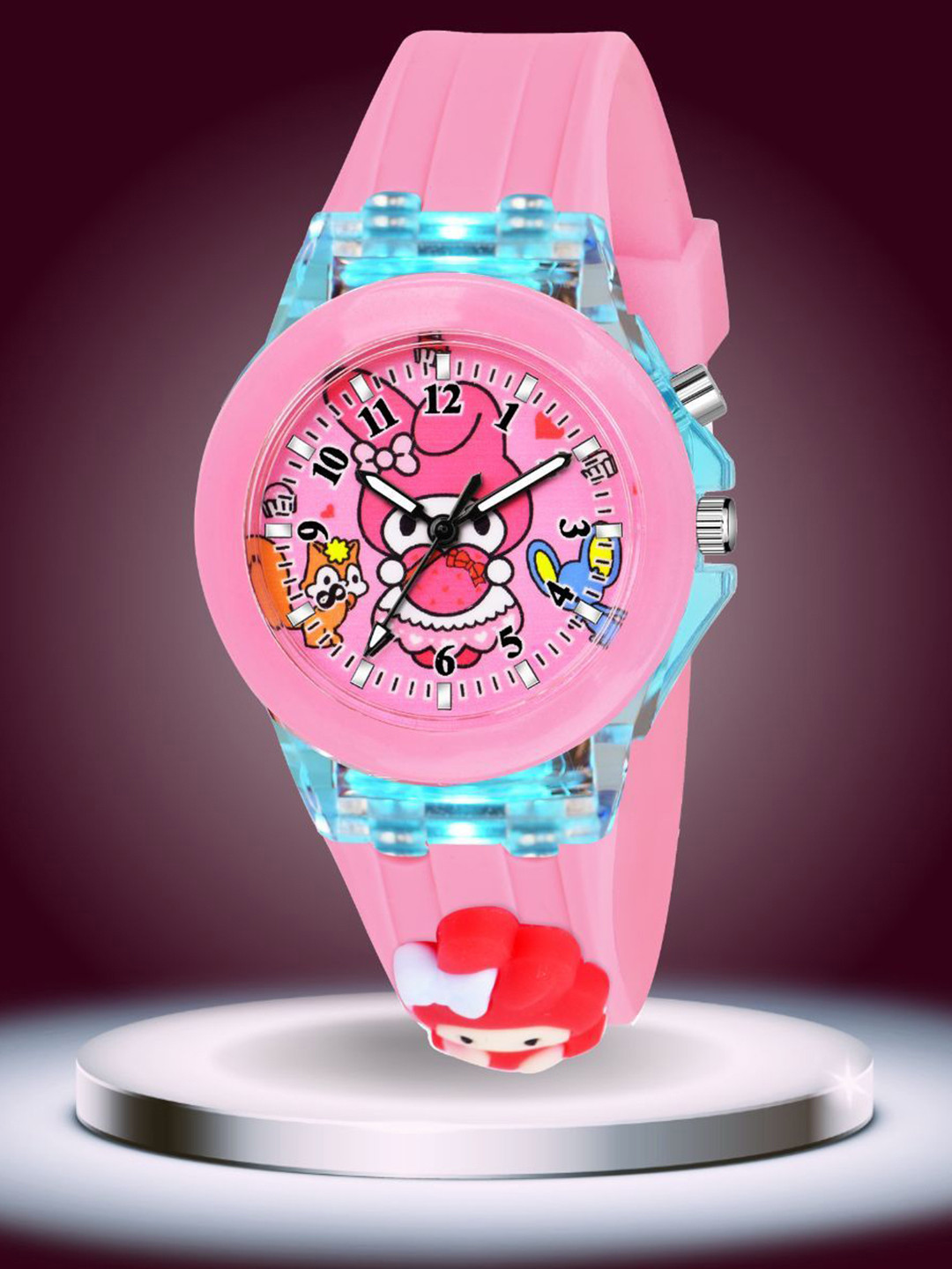 ON TIME OCTUS Girls Printed Dial & Straps Analog Multicolor Led Watch
