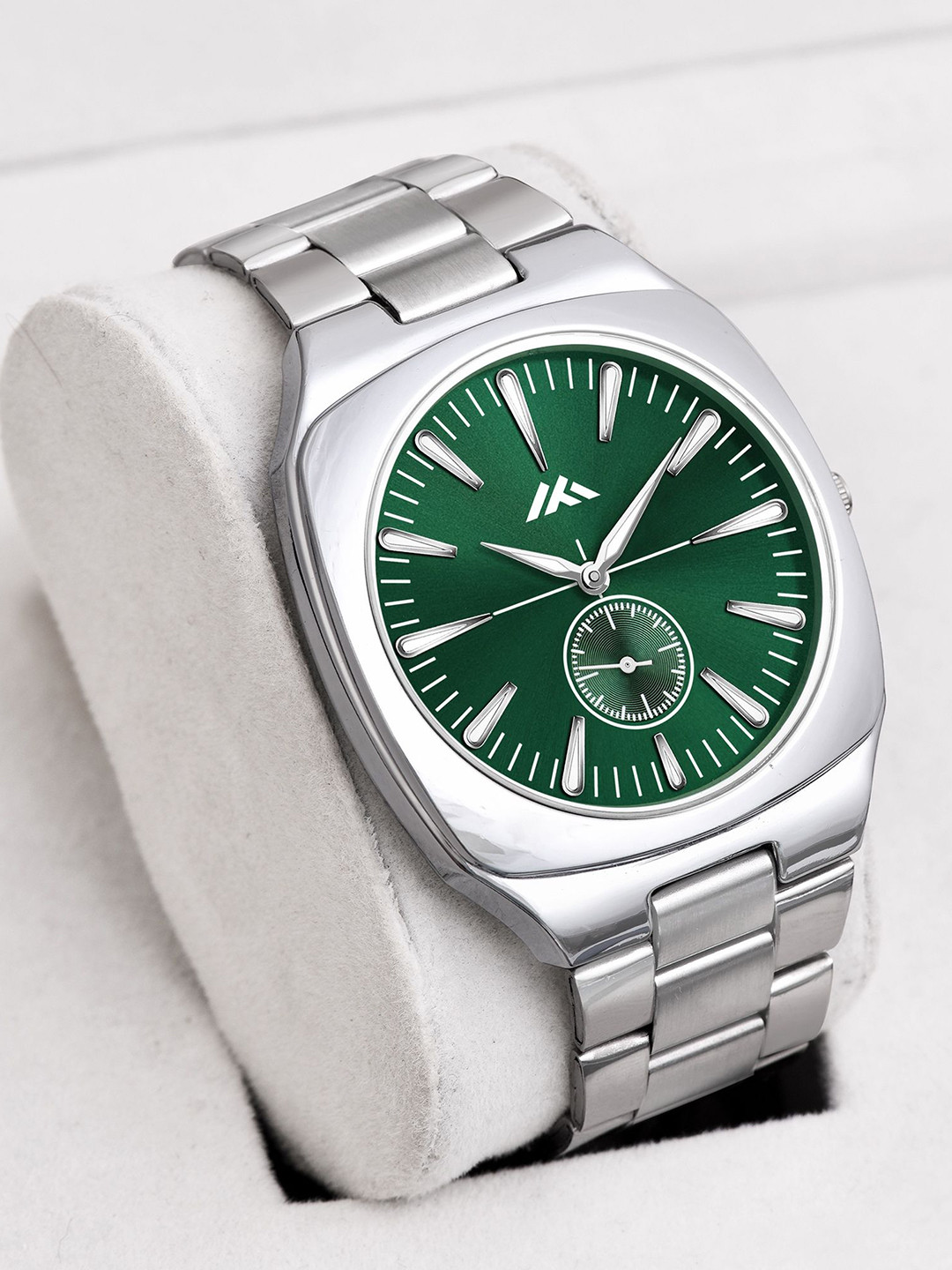 ON TIME OCTUS Men Brass Dial & Stainless Steel Bracelet Style Straps Analogue Watch MT-813