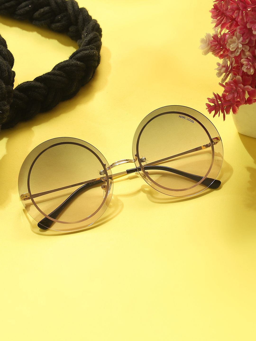 MARC LOUIS Women Round Sunglasses with UV Protected Lens Marc Louis CF58034 Grey SG