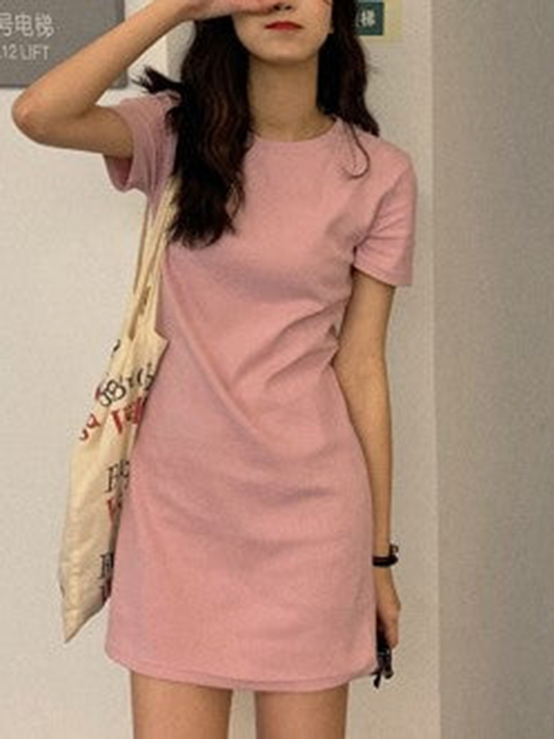 Outzidr Pink Longline T-Shirt