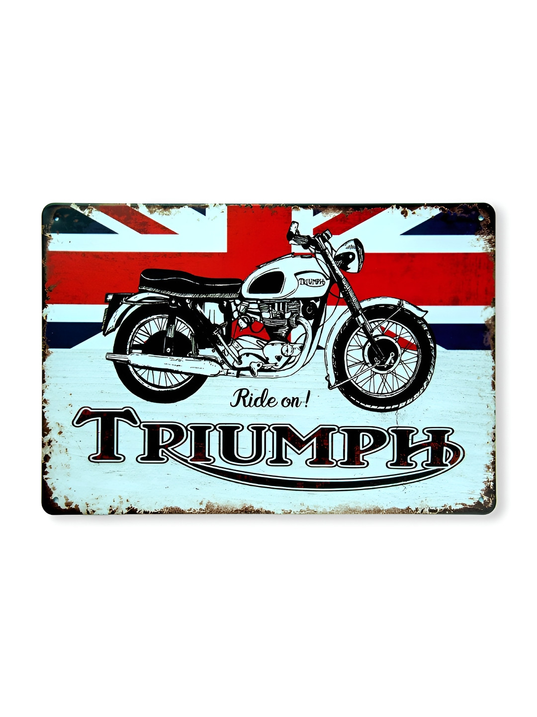 eazy wagon White & Red Triumph Printed Wall HangingDecor