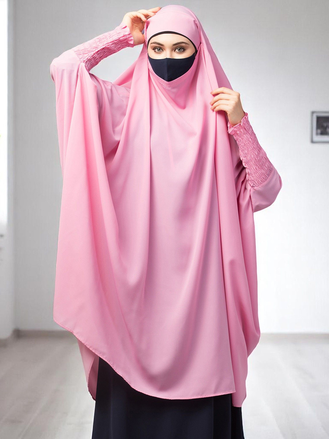 BASHARIYA Full-Size Khimar Hijab With Adjustable Mouthpiece