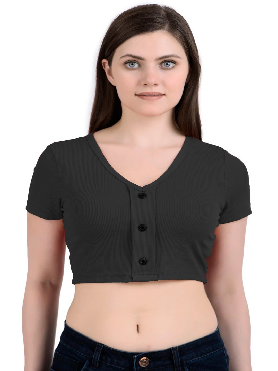 PRIME LOVE Solid Crop Top