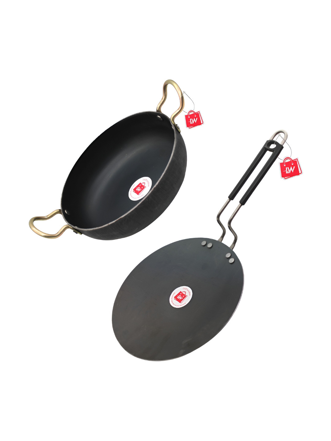 LAZYwindow Pieces Black Microwave Safe Iron Cookware