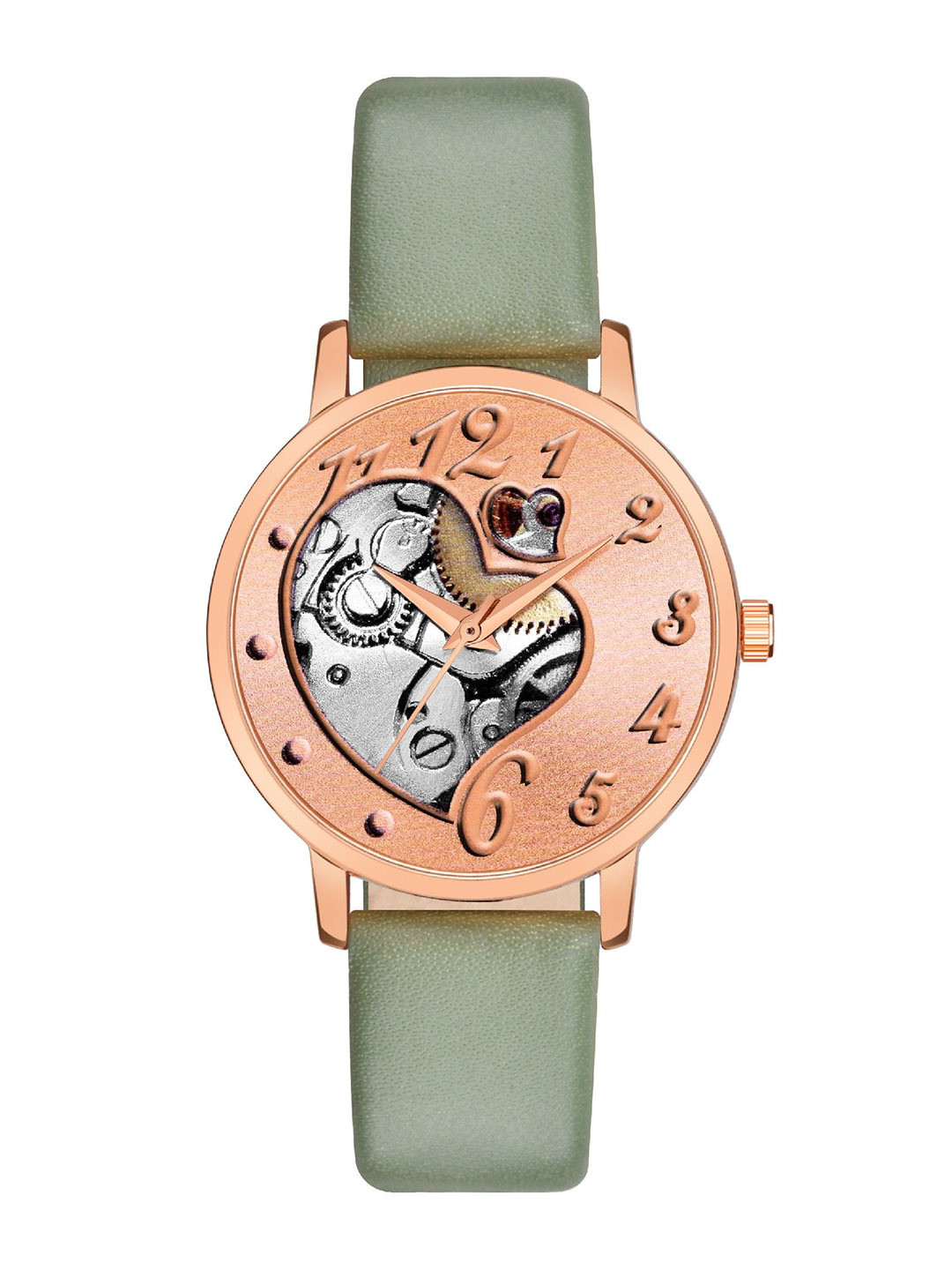 DOUBLERUN Women Dial & Leather Straps Analogue Multi Function Watch H05NMT-373