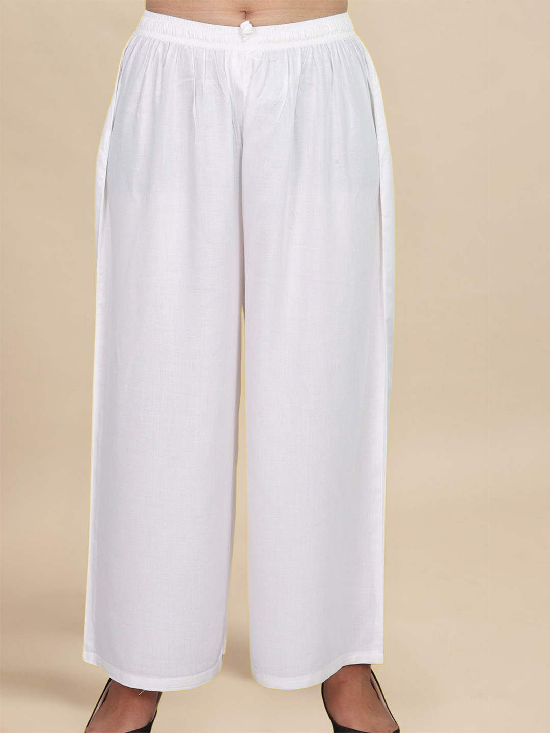 myplusfashion Women Plus Size and Regular Size Wide Leg Rayon Palazzos