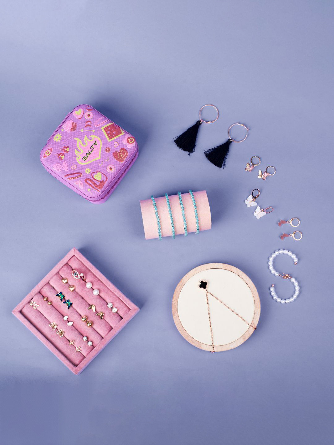 SALTY Anti - Tarnish  23 In 1 Jewellery Organizer Gift Box