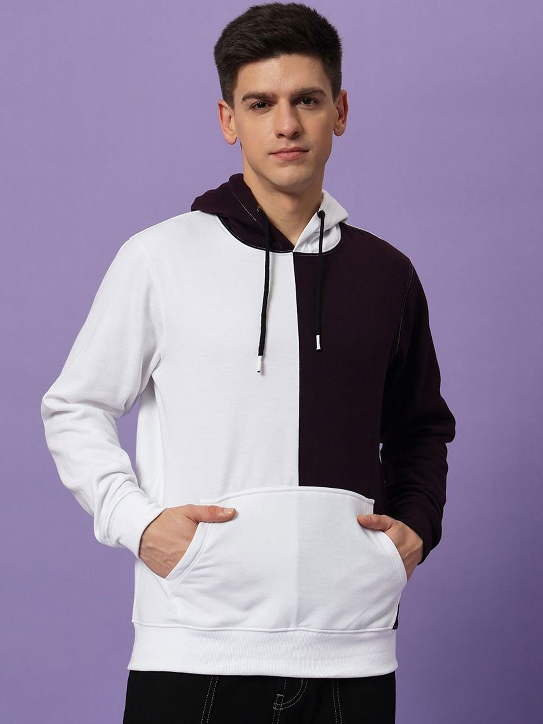 The  Roadster Lifestyle Co Colourblocked Zipper Hoodie