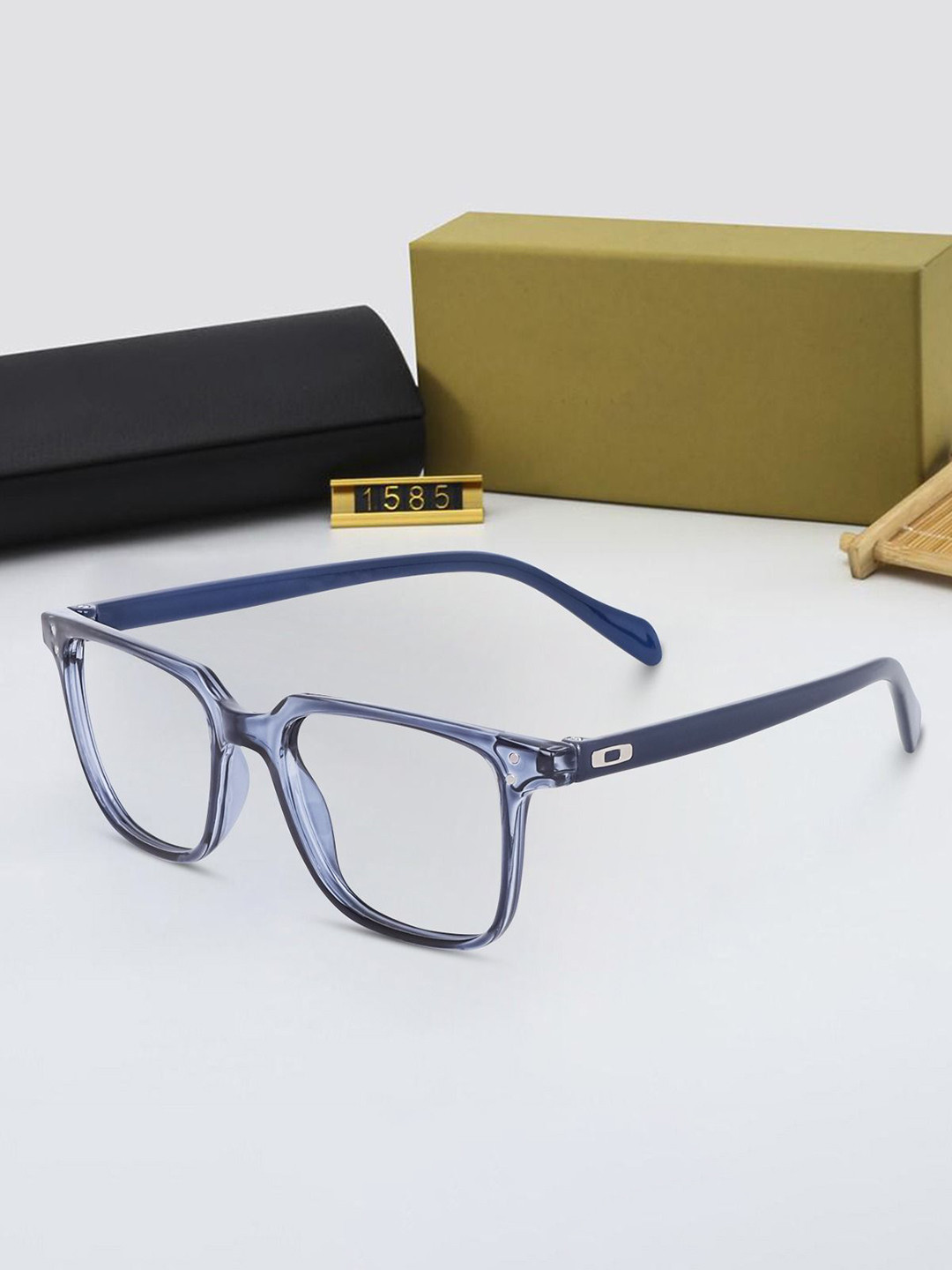 Fashion U Turn Unisex Square Sunglasses Spkieproblue