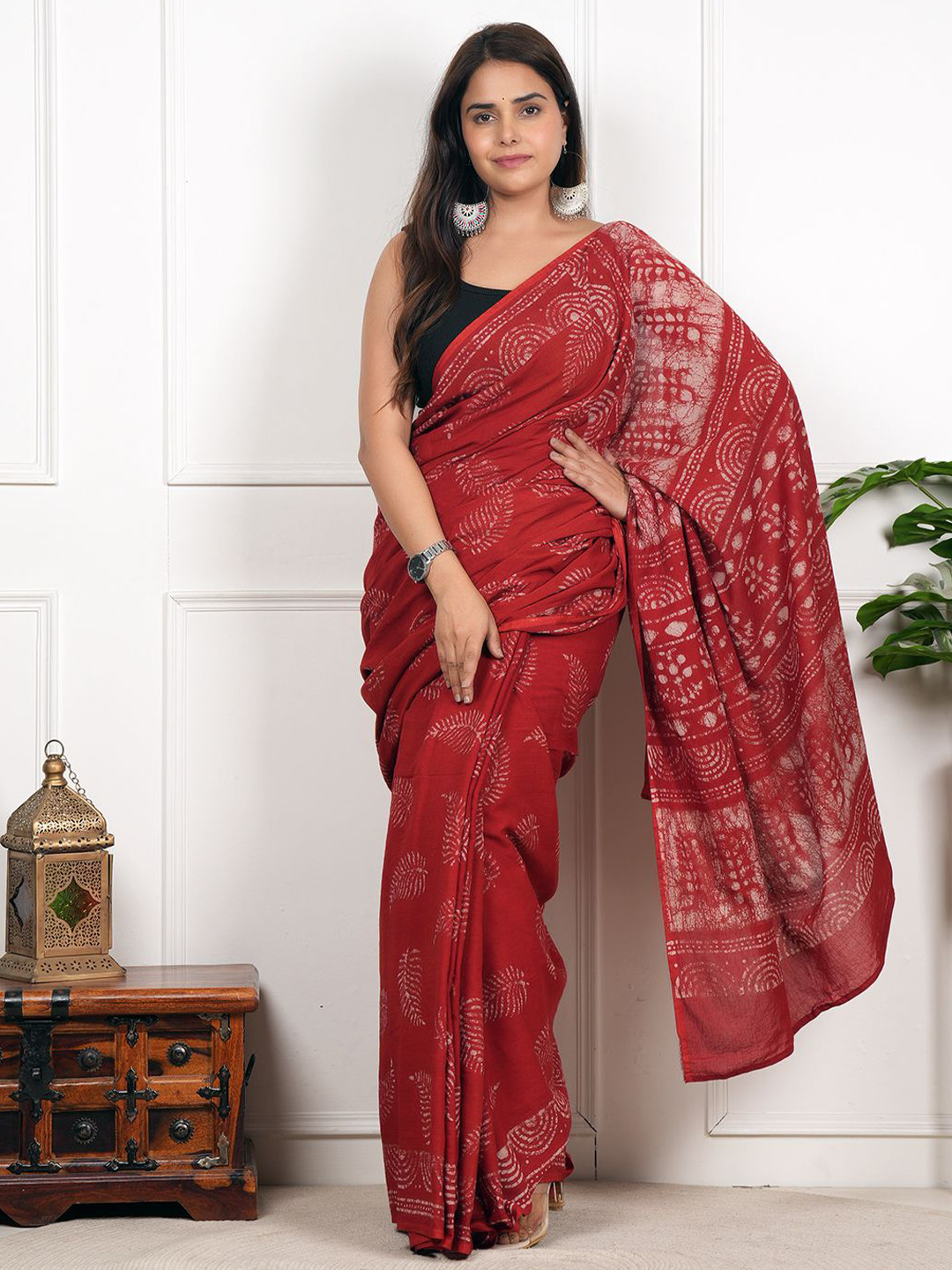 Style Shoes Floral Printed Pure Cotton Block Print Saree