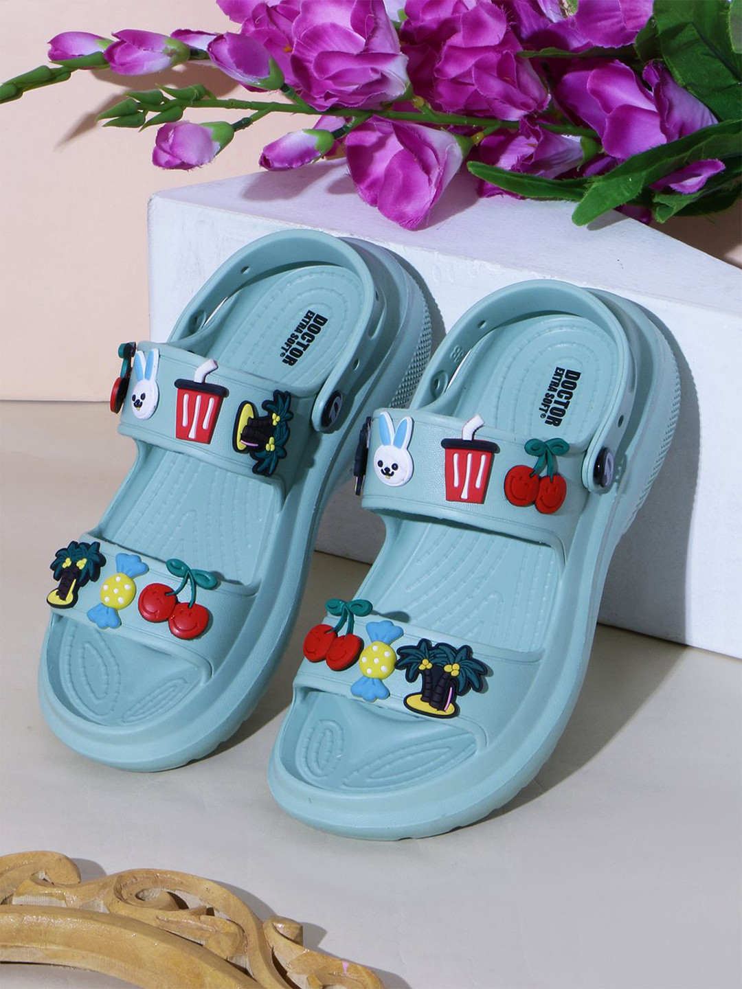 DOCTOR EXTRA SOFT Women's Silicon Jibbitz Clogs