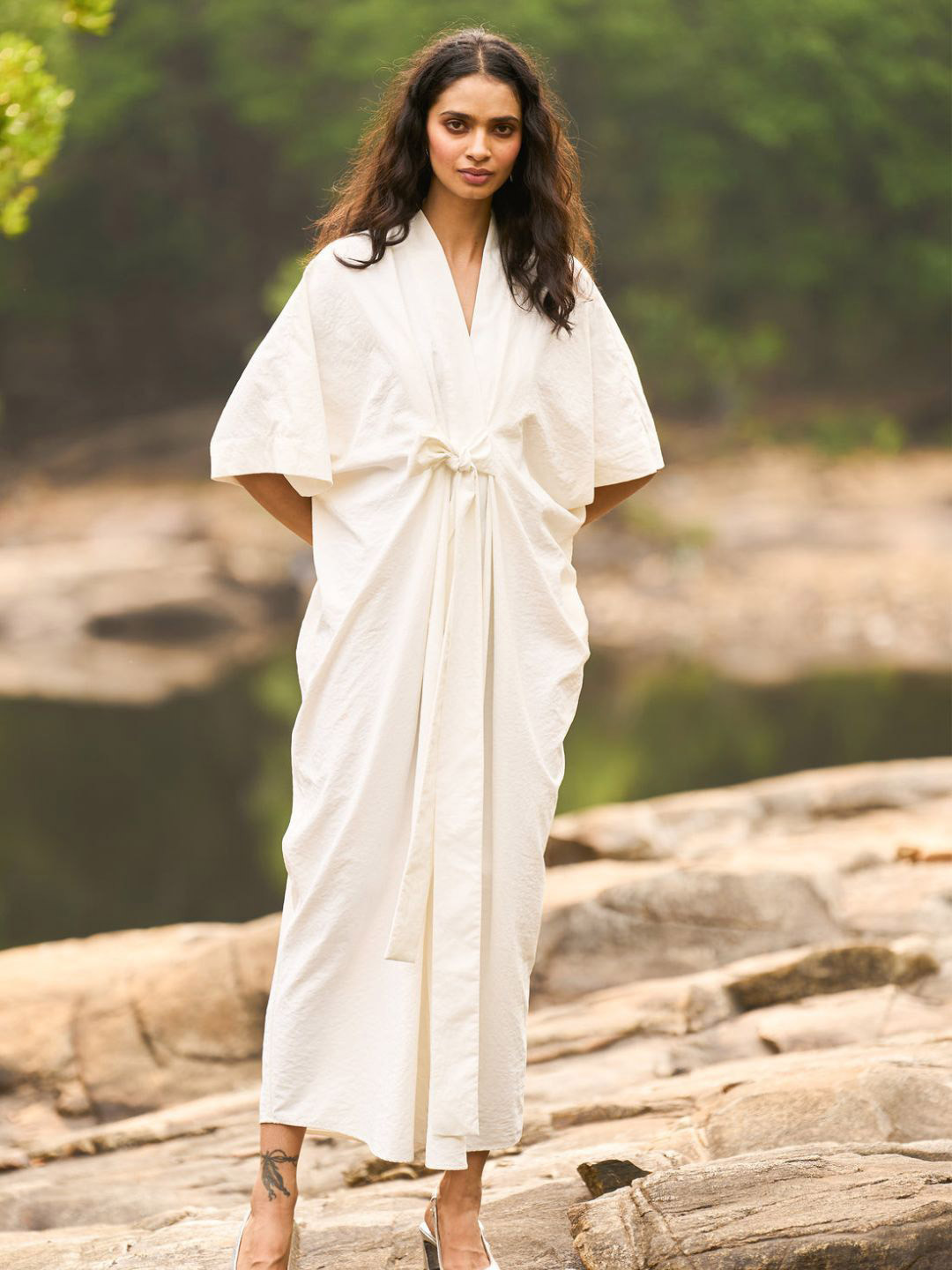 Dash and Dot Women Ivory Kaftan Dress