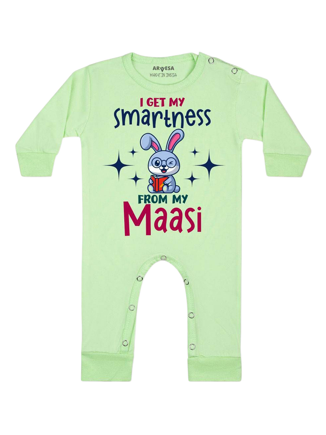 Arvesa I Got Smartness From Maasi Printed Bodysuit