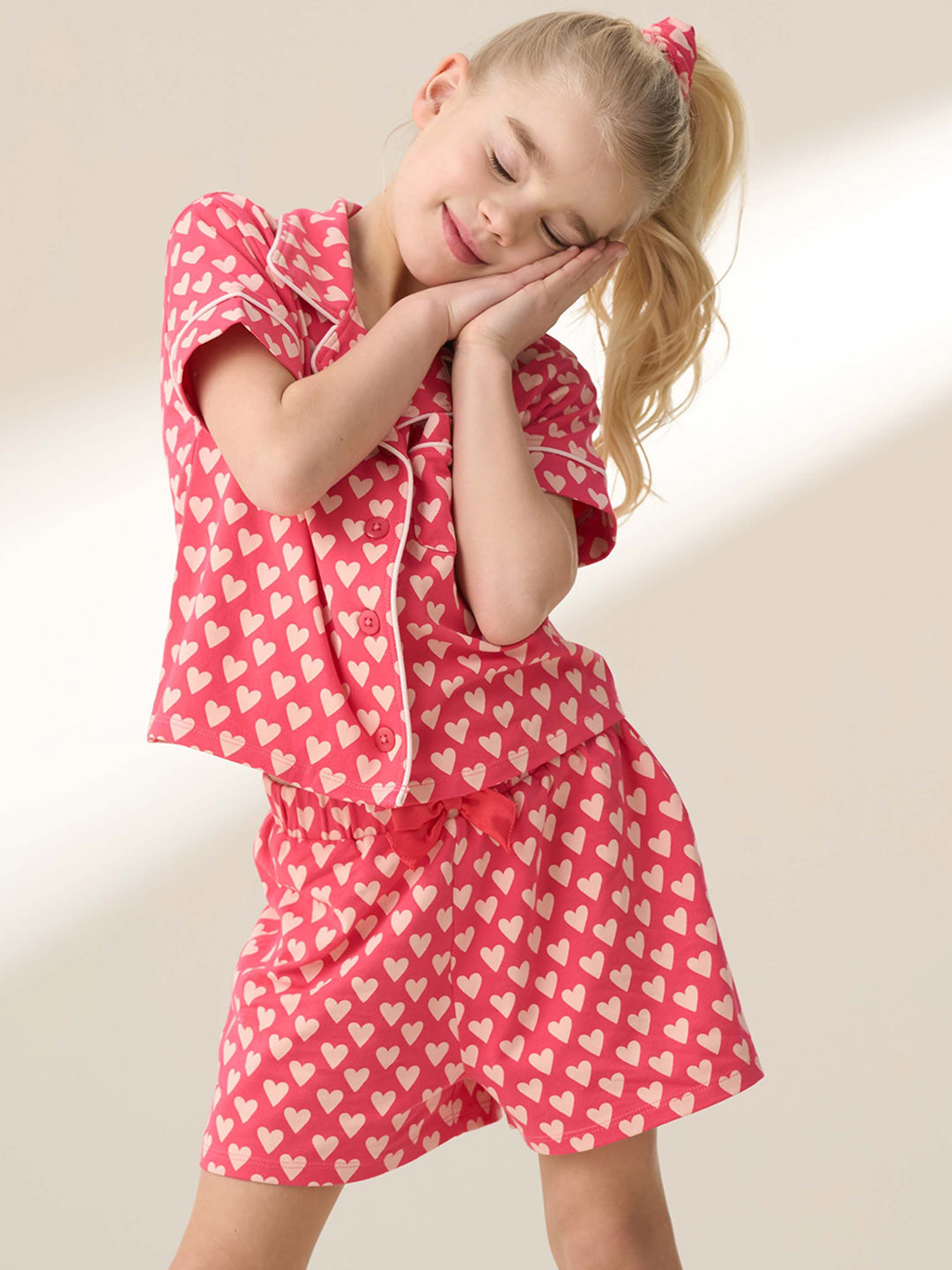 Angel & Rocket Heart Print Short Set