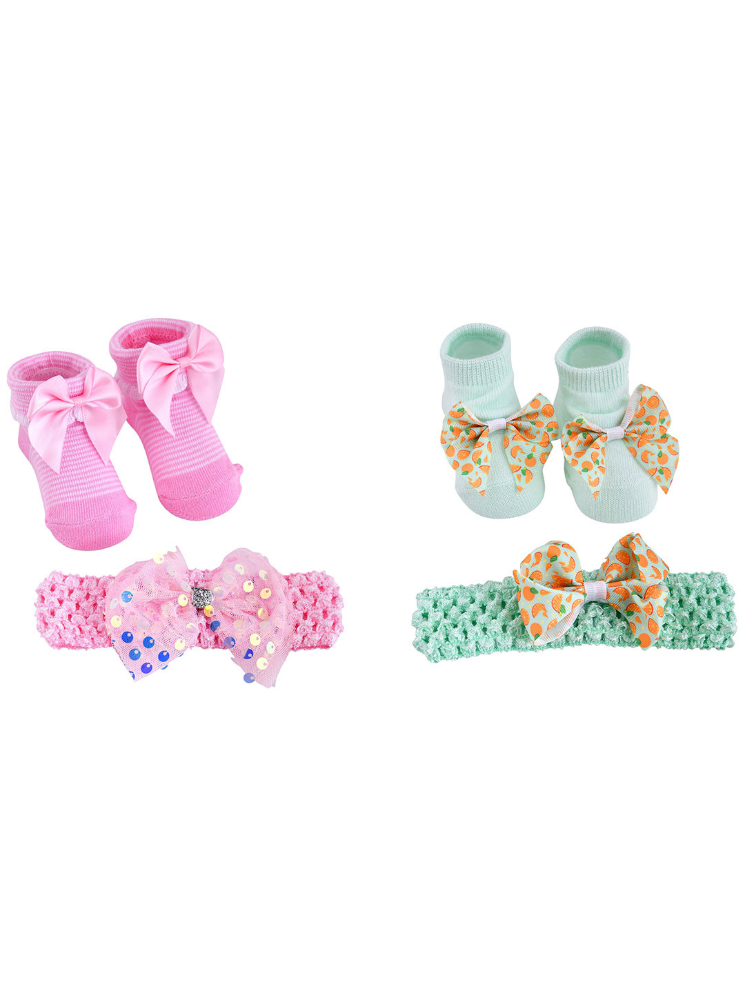 SHOP FRENZY Newborn girls bootie with headband (0-3 Months)