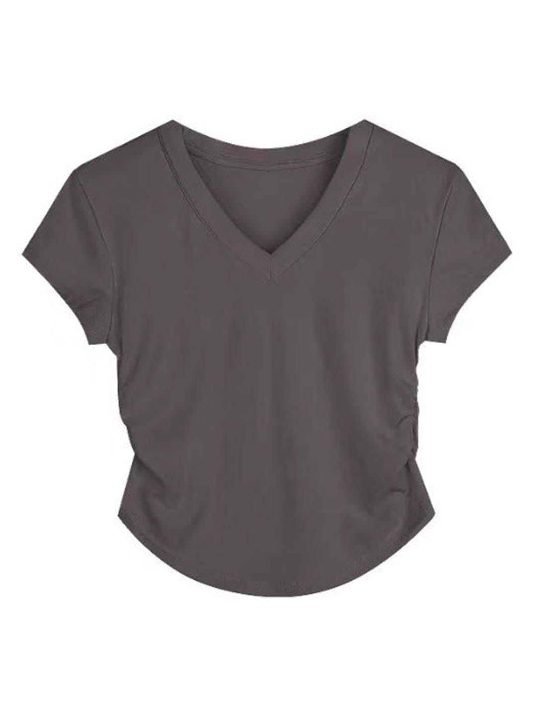Outzidr Basic Solid V Neck T-Shirt