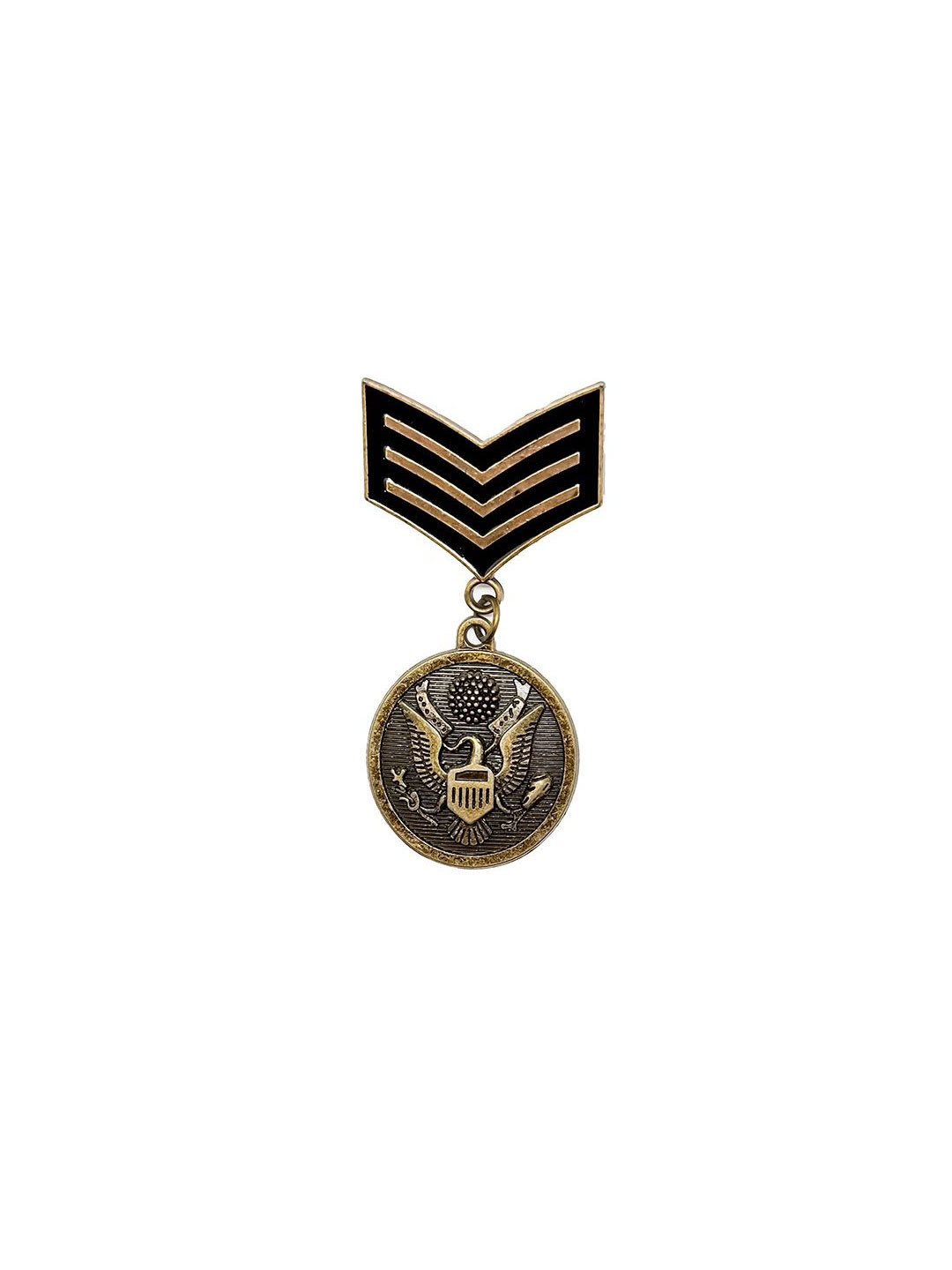 The Tie Hub Men Chevron Eagle Emblem Medal Lapel Pin