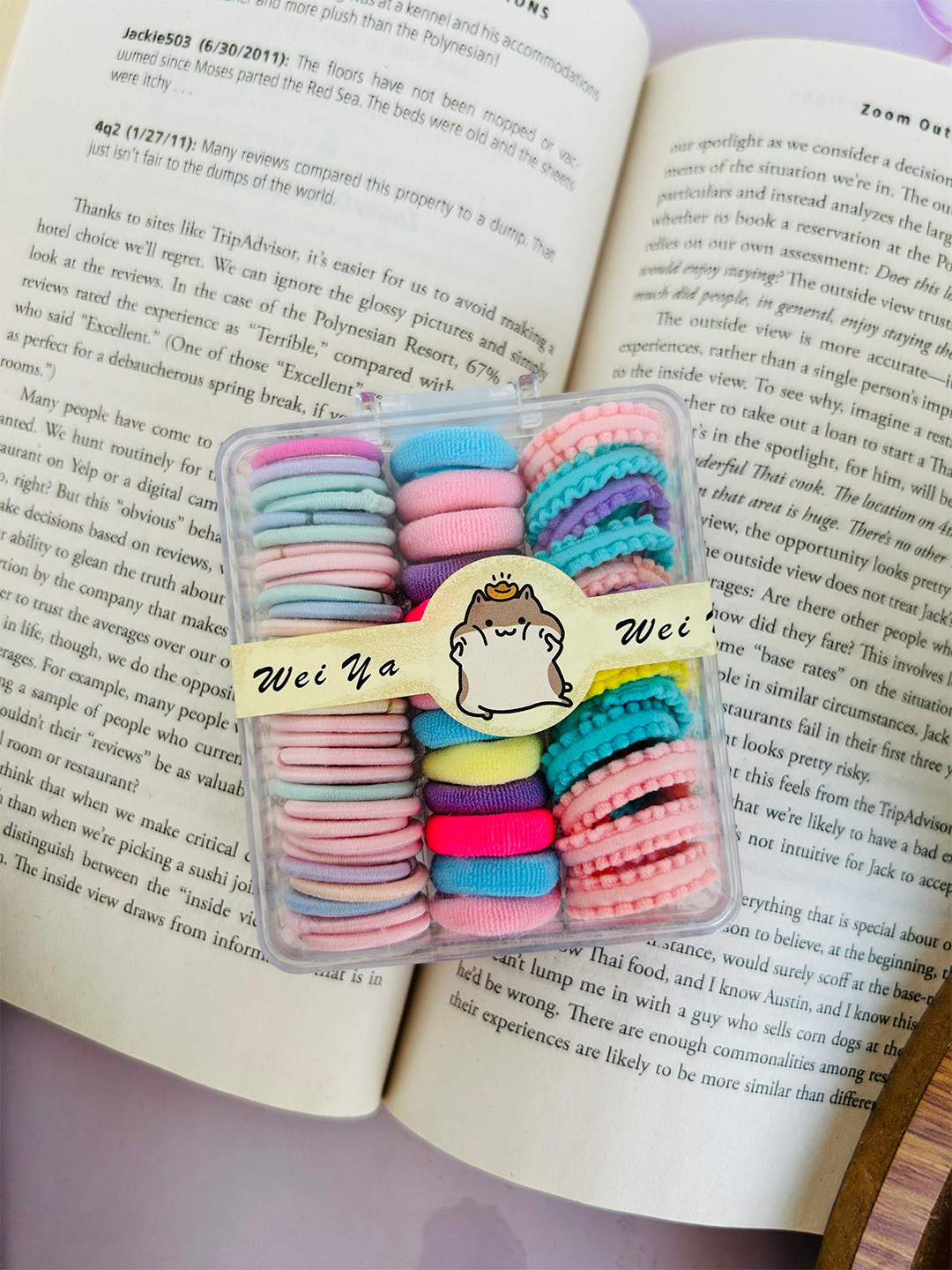 Radhya Accessories Women Pack Of 90 Colorful Hairties Box