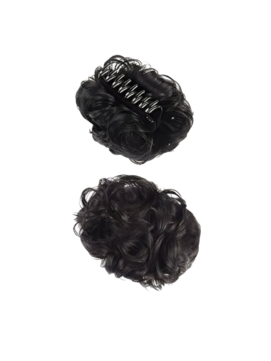 VIEWS Clip-In Curly Messy Bun Hair Extension - Black - 7 Inch