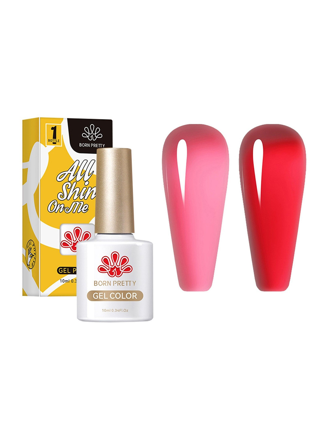 BORN PRETTY Translucent Long Lasting Jelly UV Gel Nail Polish - 10ml - 56347 JN040