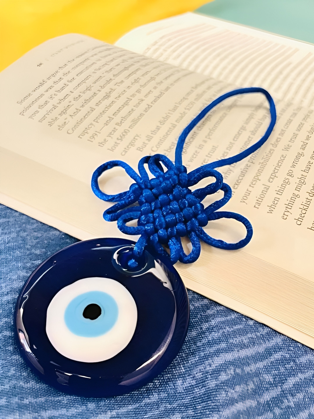 WARMINGO DE Evil Eye Glass Matte Hanging Hall Wall Hangings-2In