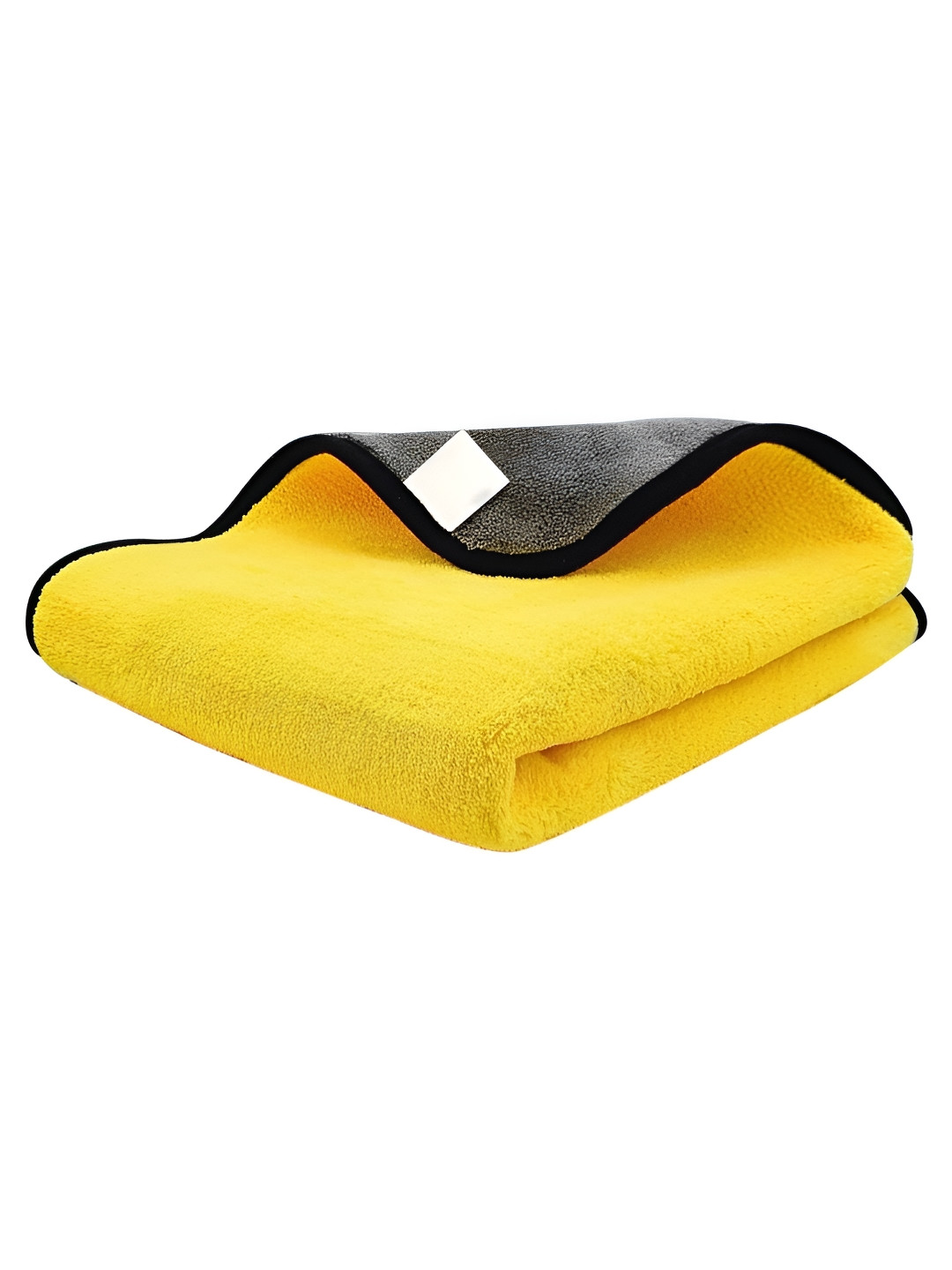 upkaranwale Yellow & Grey Microfiber Double Layered Extra Thick Cleaning Cloth