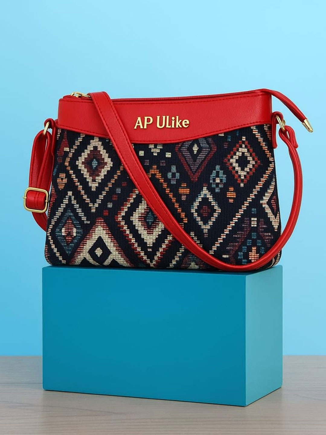 Ap ulike Printed Canvas Messenger Bag