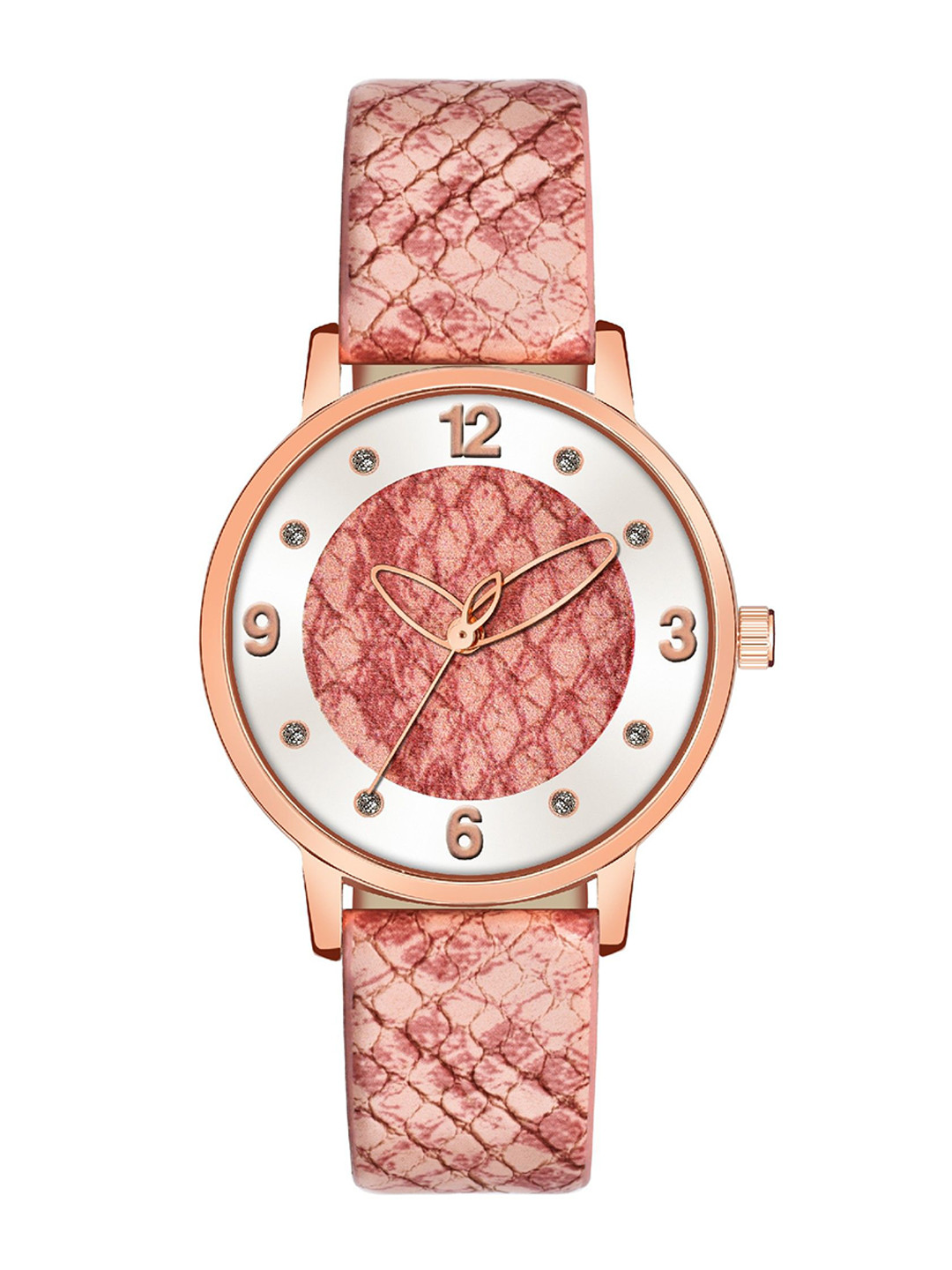 DOUBLERUN Women Dial & Leather Textured Straps Analogue Multi Function Watch H05NMT-363