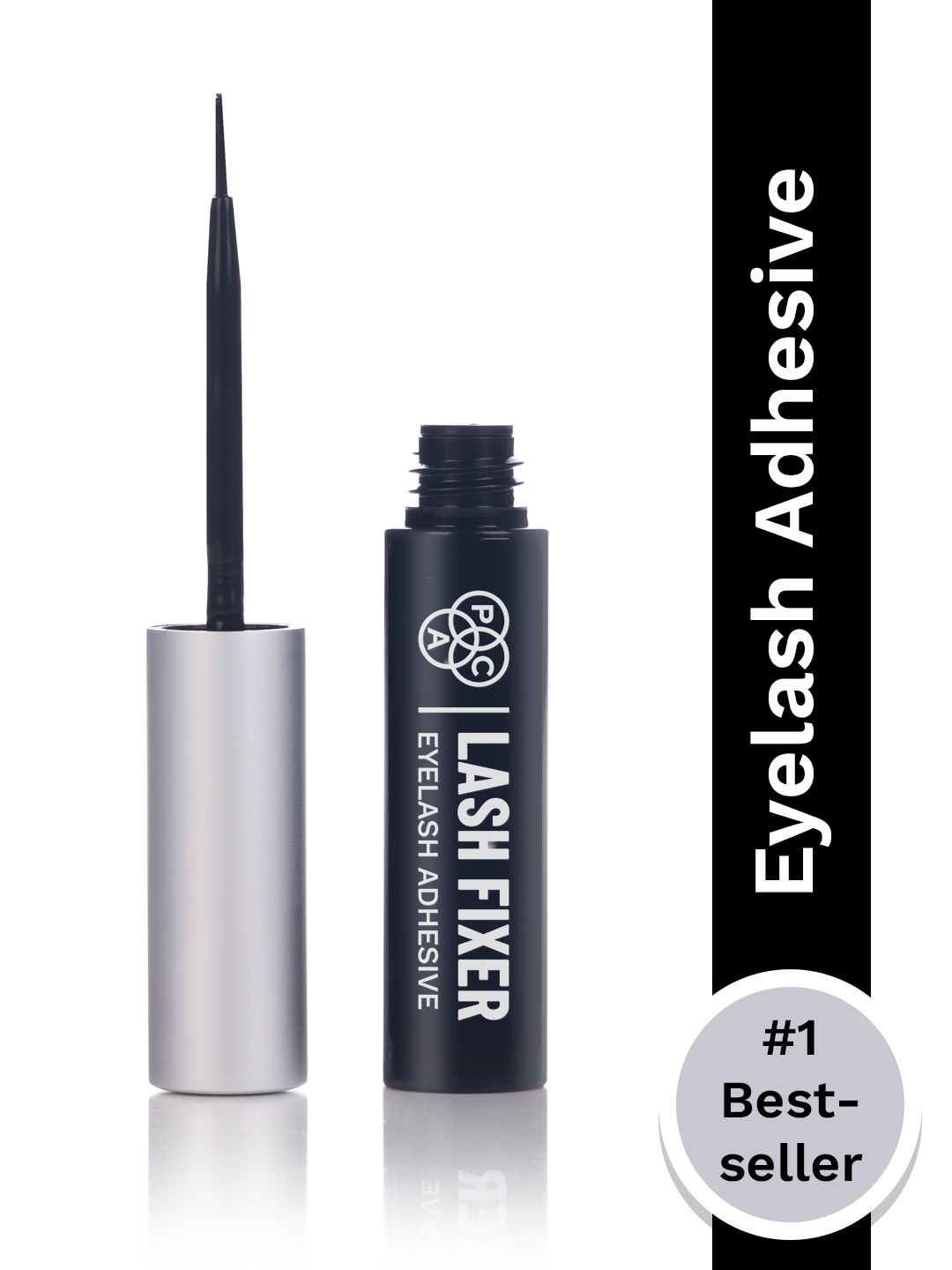 PAC Lash Fixer Eyelash Adhesive 24H Hold Quick Drying Waterproof Thin Brush - Black (5 ml)