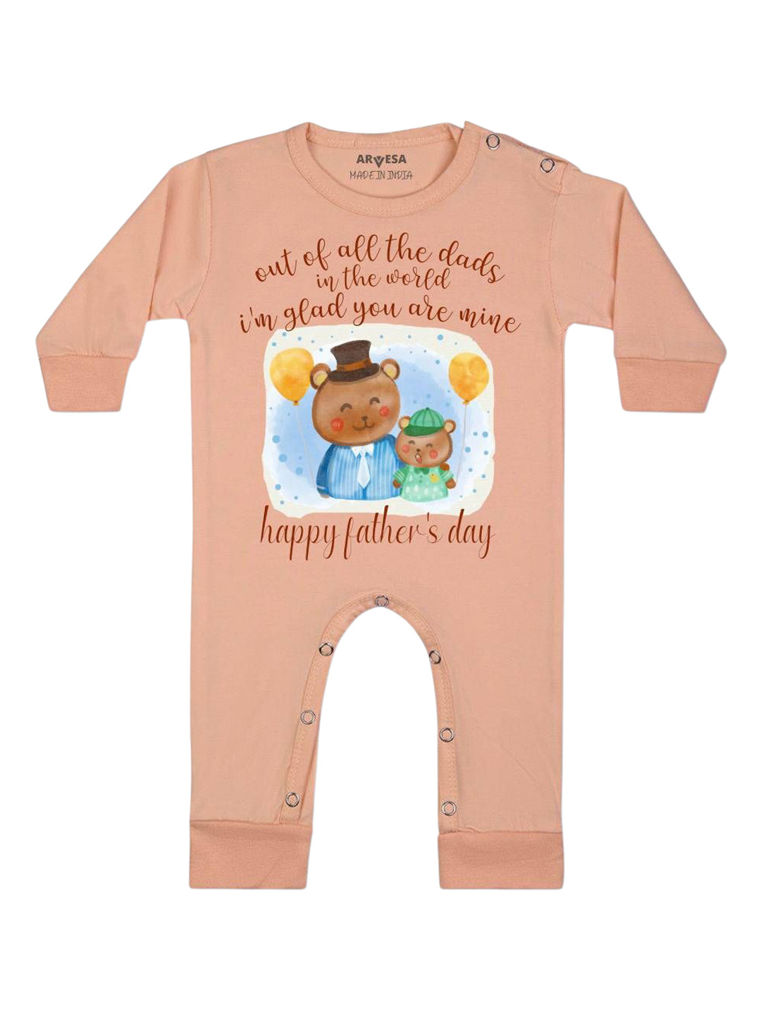 Arvesa Happy Father Days Printed Bodysuit