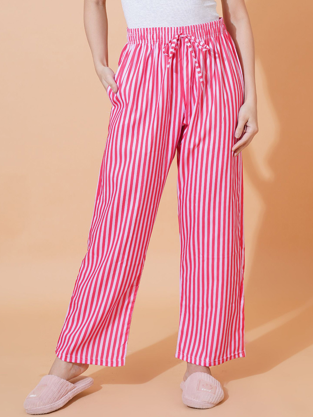 FFLIRTYGO Stripe Straight-Leg Lounge Pants