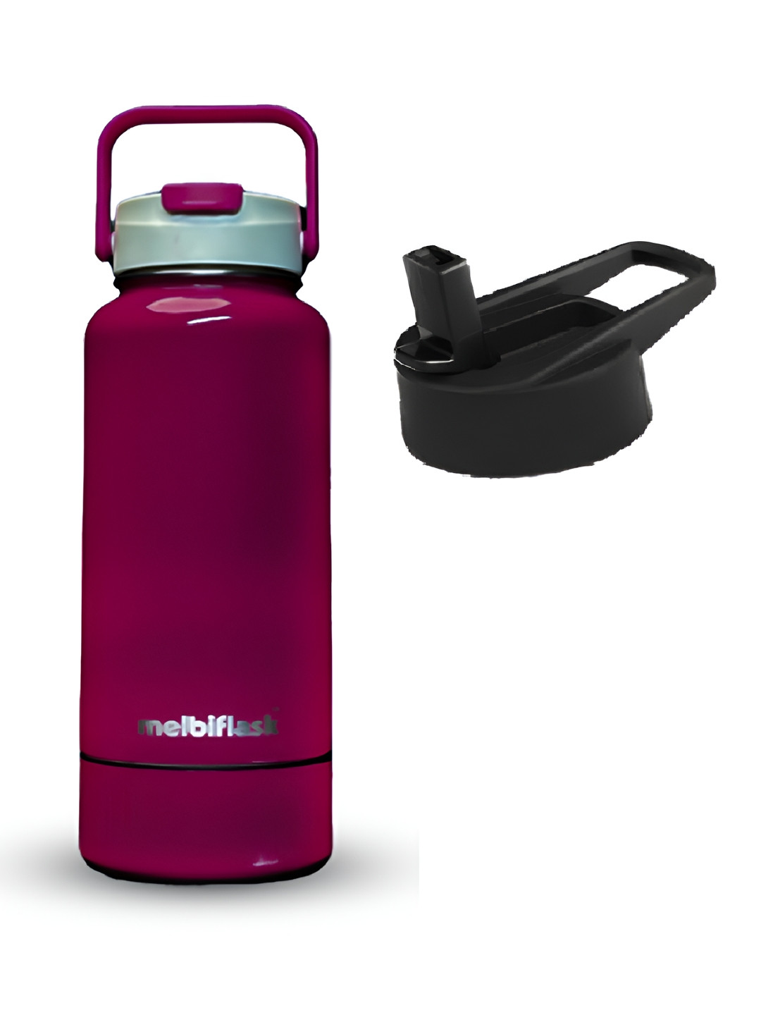 MELBIFY Maroon Brand Logo Thermosteel Spill Proof Flask - 1L