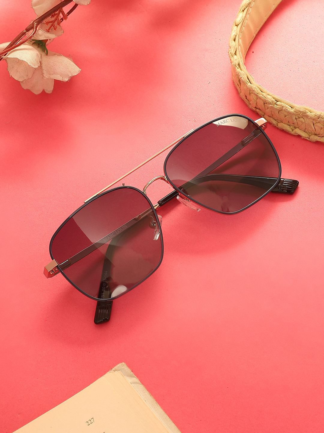 MARC LOUIS Unisex Square Sunglasses with UV Protected Lens MARC LOUIS 9301 SILVER BLUE SG