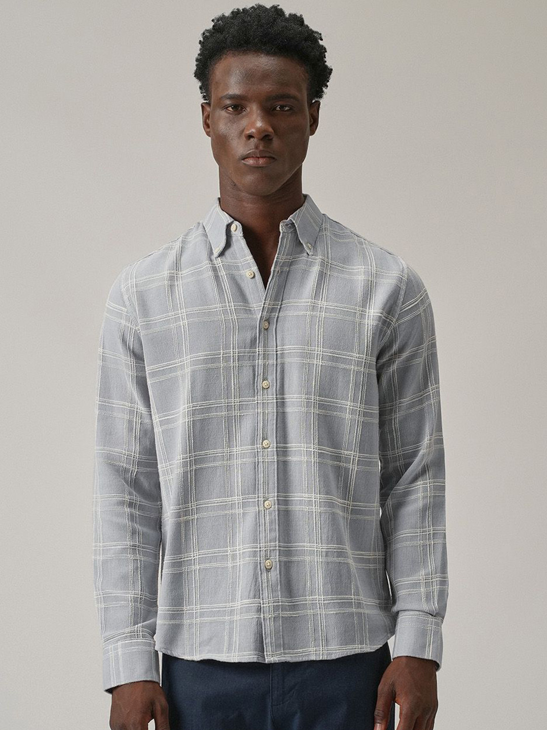 Banana Club Chenille Checked Cotton Shirt