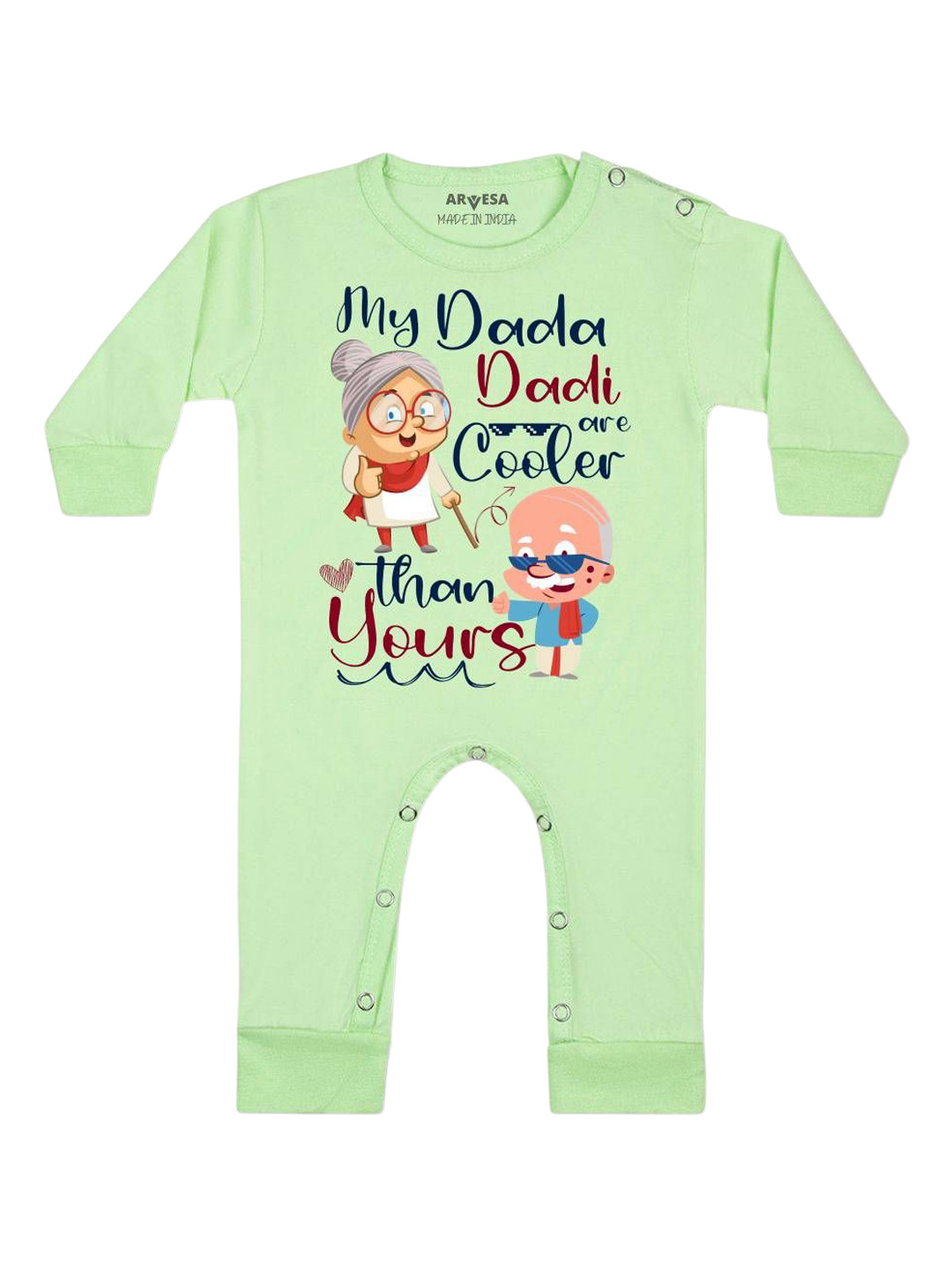 Arvesa My Dada Dadi is Cooler Printed Bodysuit