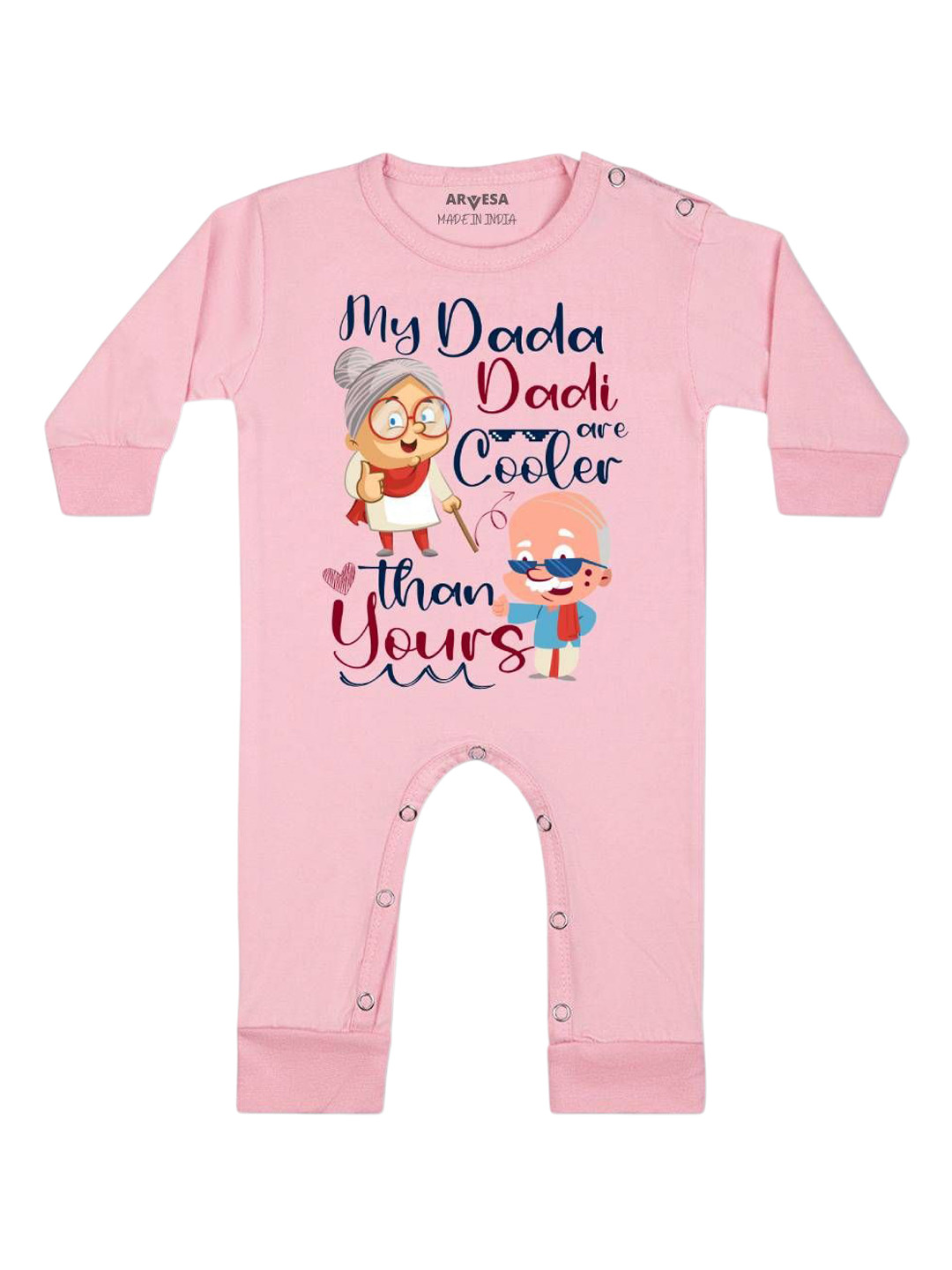 Arvesa My Dada Dadi is Cooler Printed Bodysuit