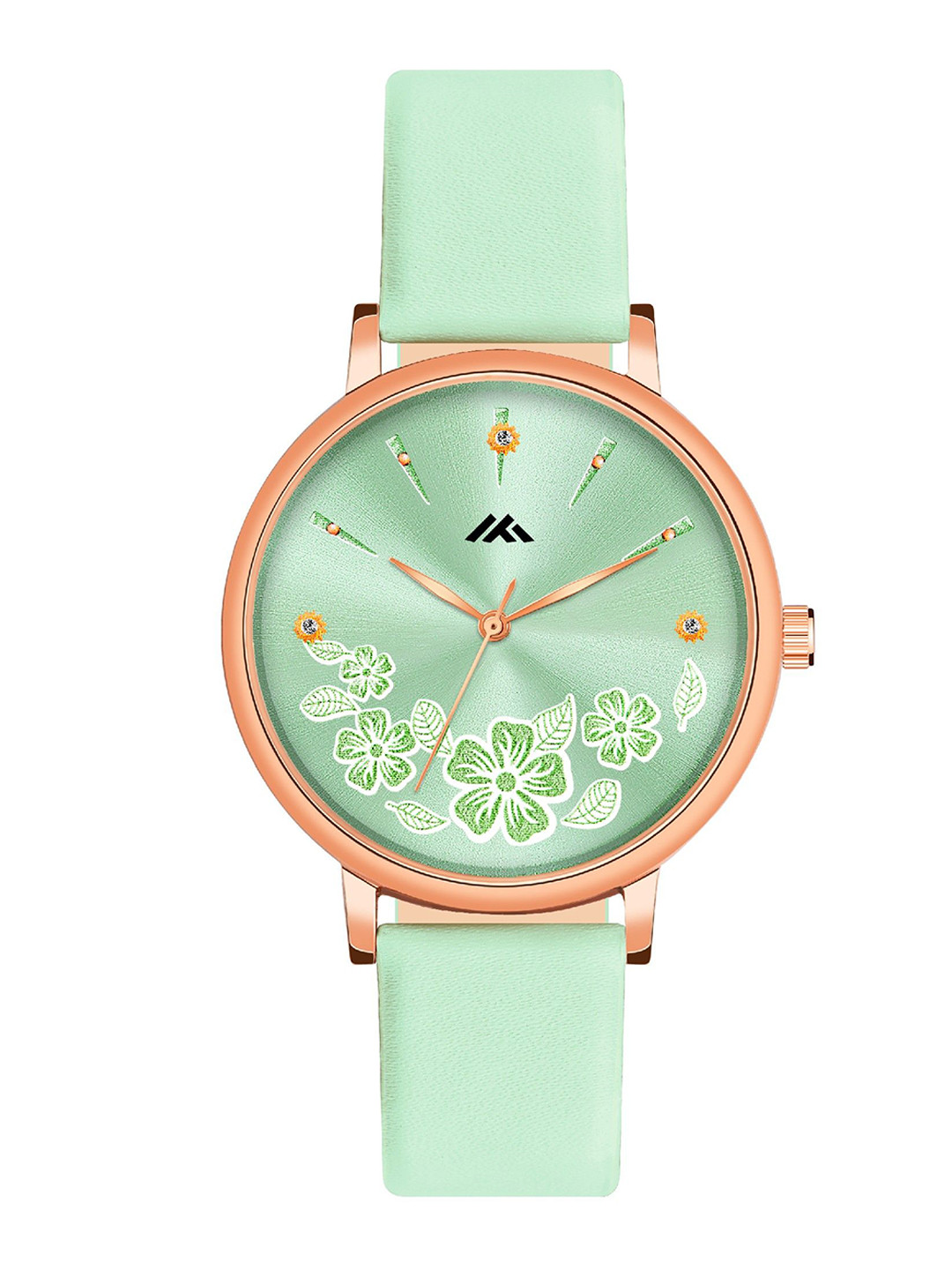 DOUBLERUN Women Dial & Leather Straps Analogue Reset Time Watch H05NMT-517