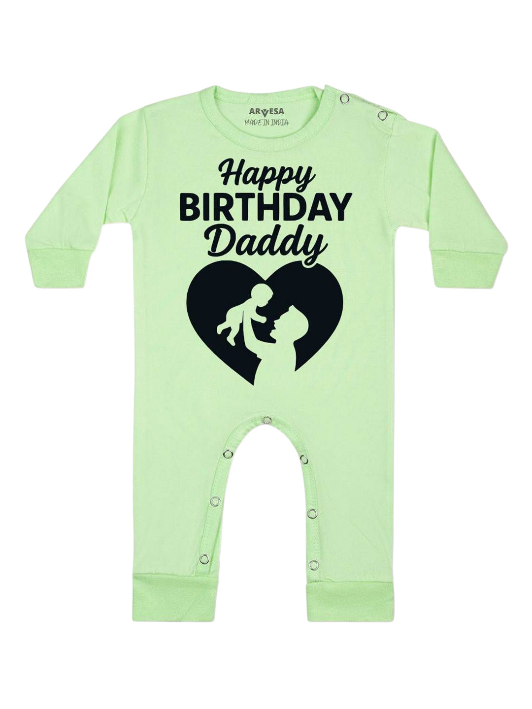 Arvesa Happy Birthday Daddy Printed Bodysuit