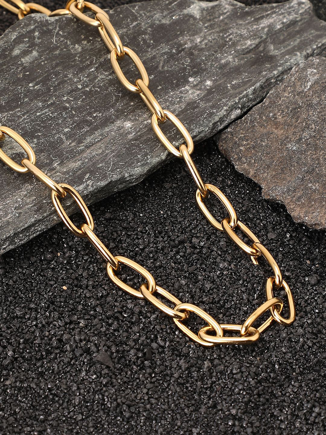 SOHI California Gold-Plated Collar Link Necklace