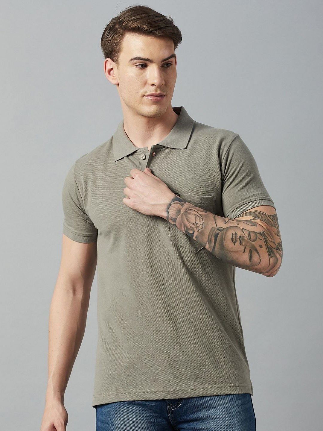 MOUNTAIN COLOURS Polo Collar Regular Fit T-shirt