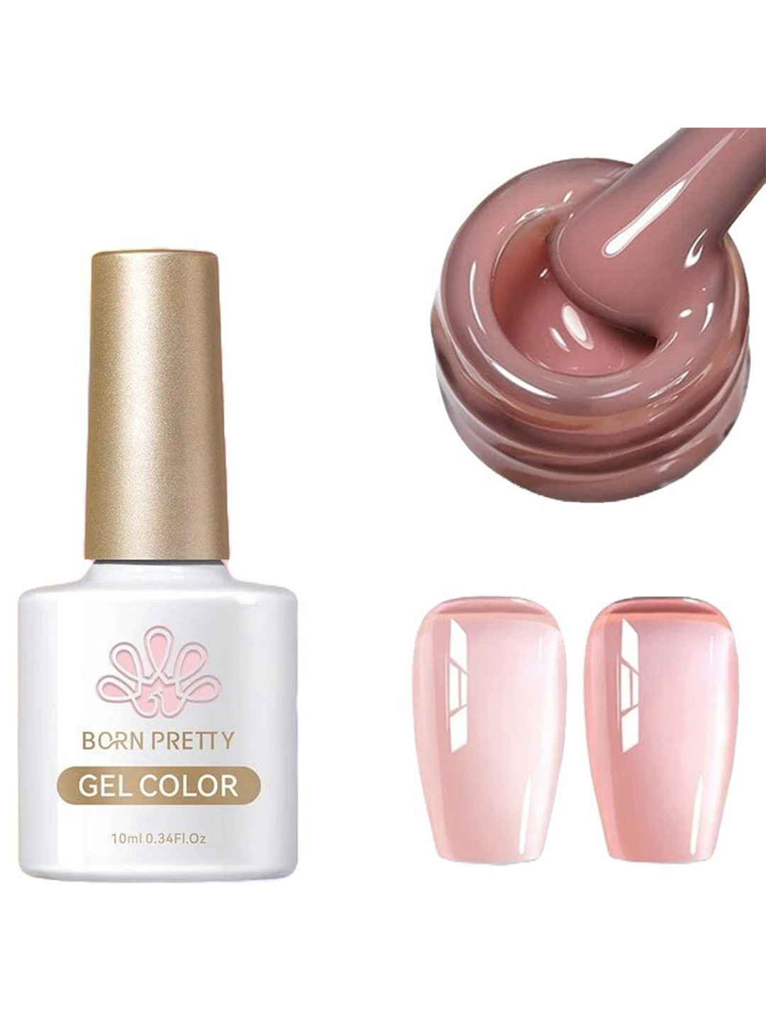 BORN PRETTY Translucent Long Lasting Jelly UV Gel Nail Polish- 10ml - 56347 JN79