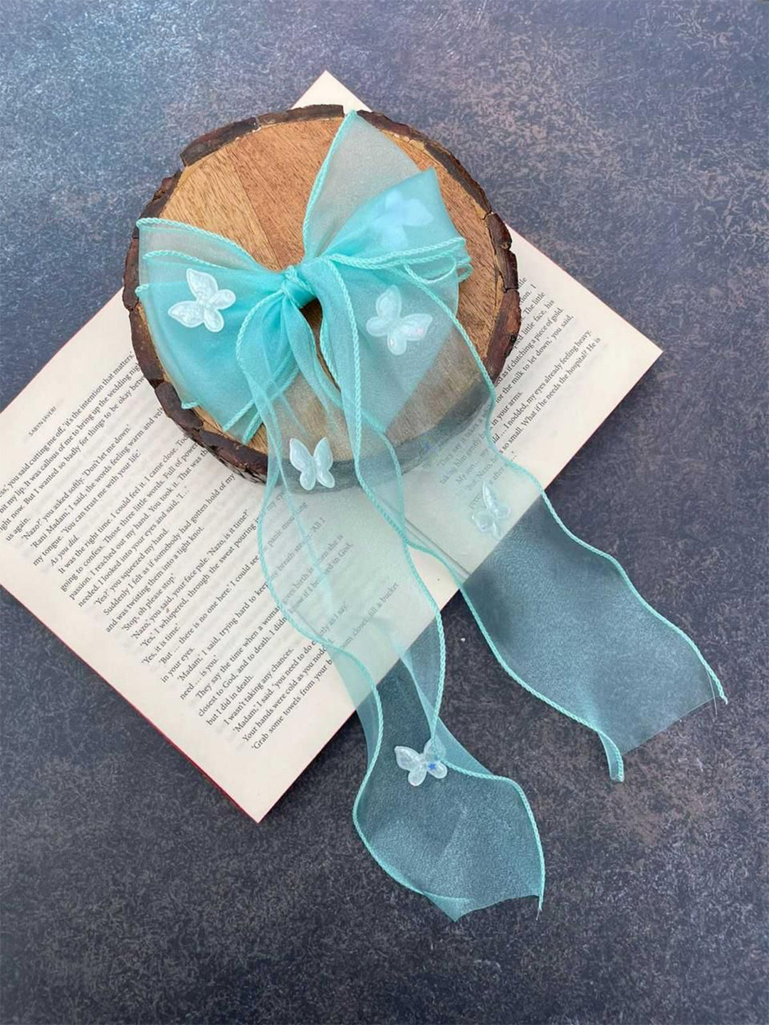 Radhya Accessories Women Butterfly Long Tail Hair Bow Clip