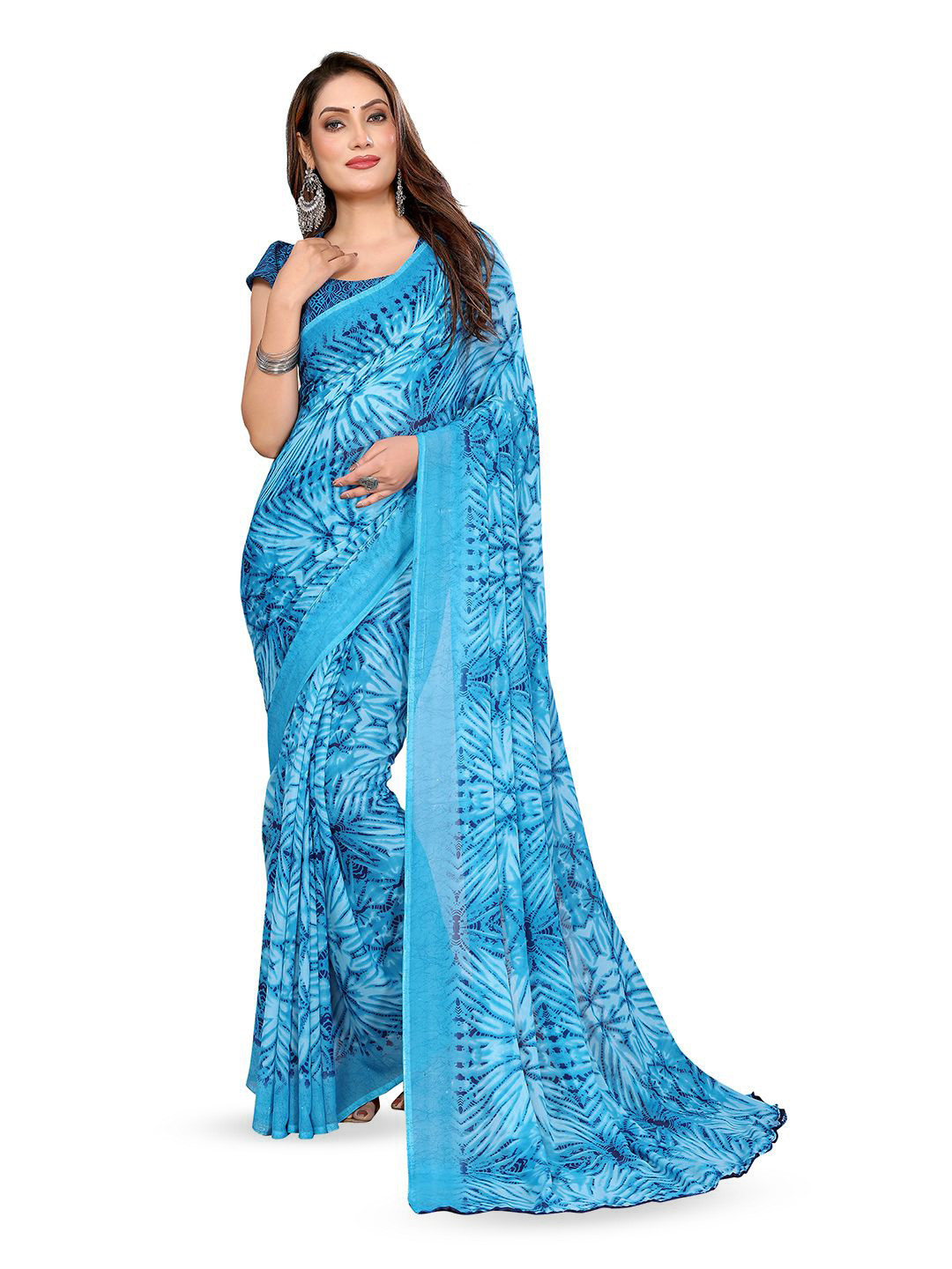 Moda Rapido Women  Floral Print Sarees