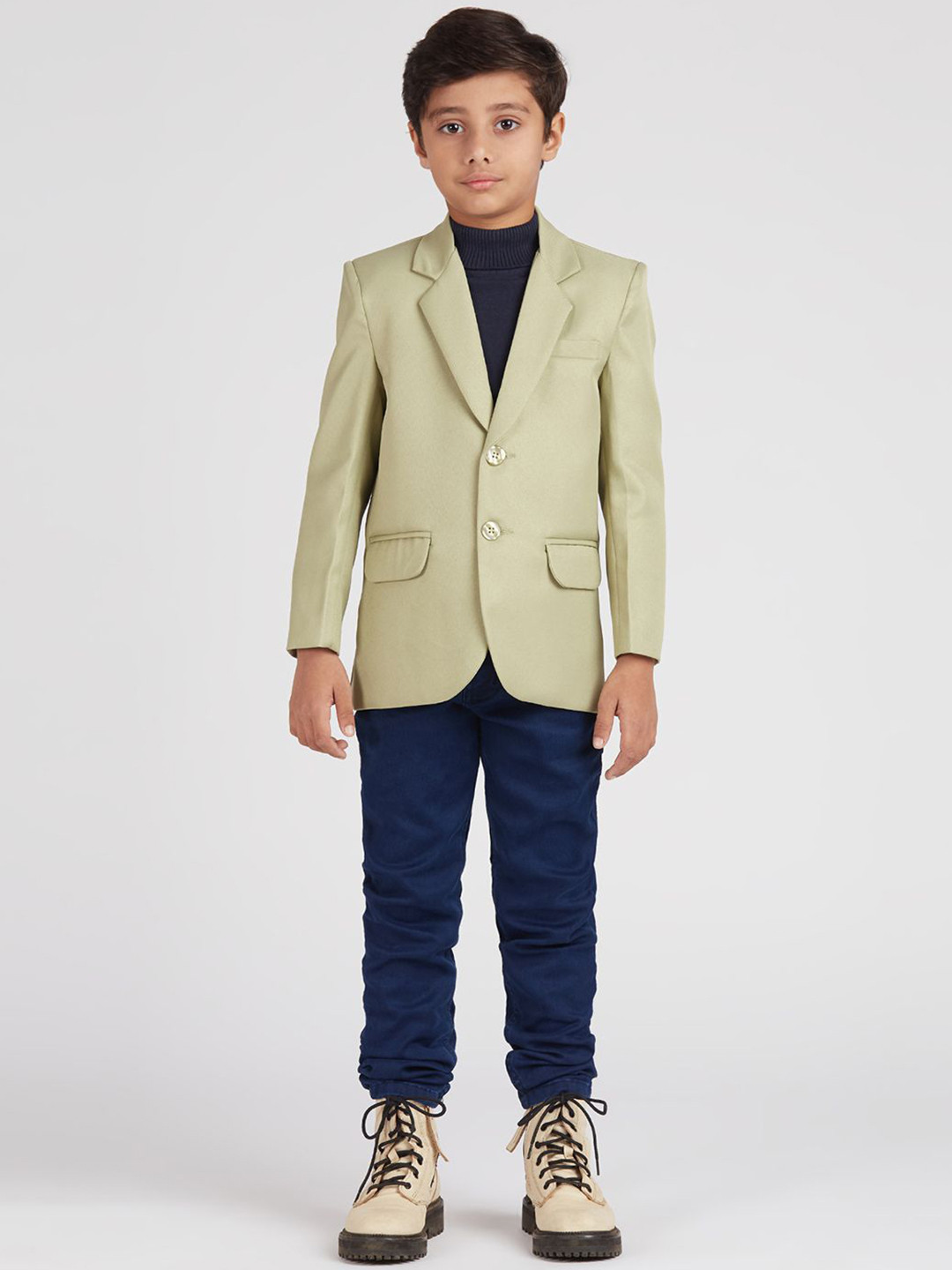 YK Boys Full Sleeves Single Breasted Blazer