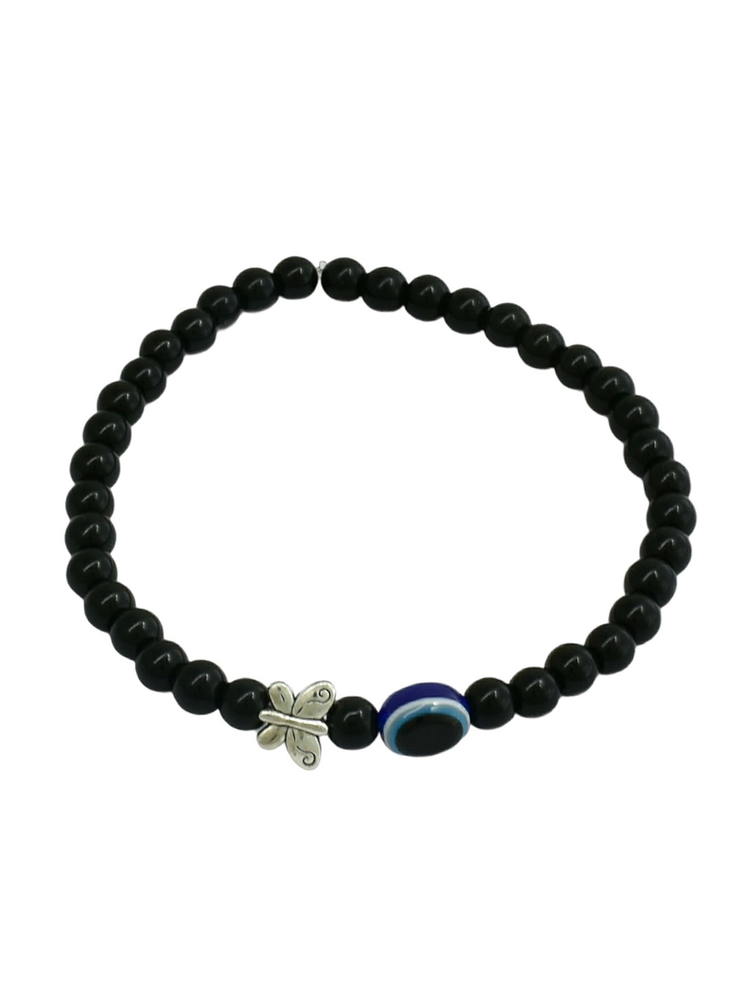 HIGH TRENDZ Artificial Beads Evil Eye Stretchable Anklet