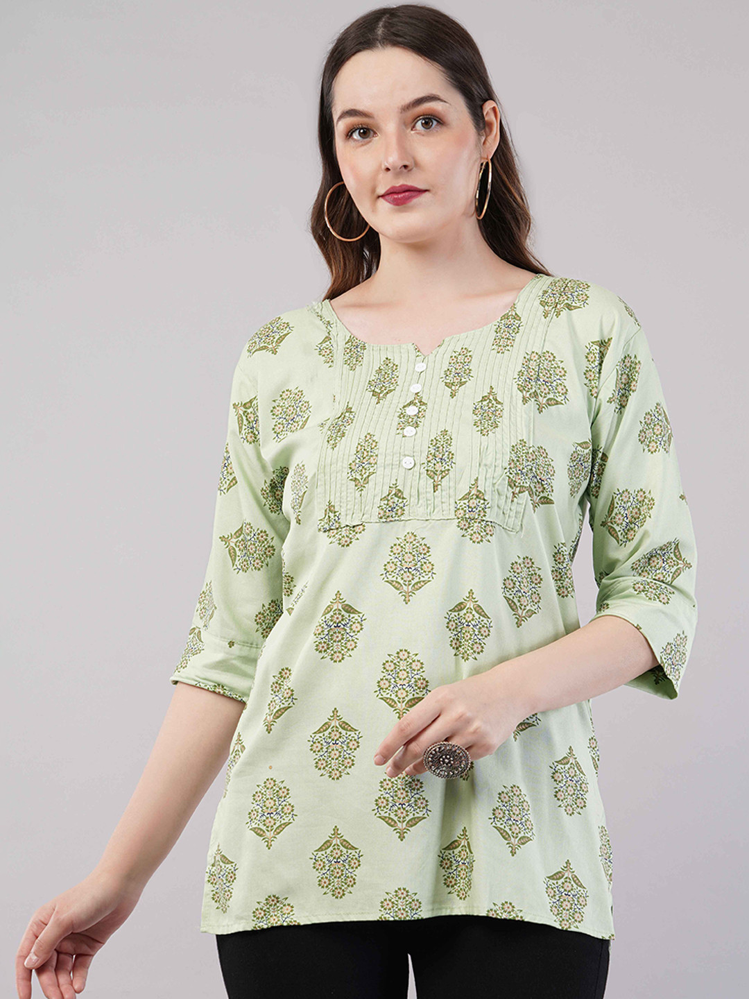 JIDI FASHION Women Floral Printed Straight Kurtis